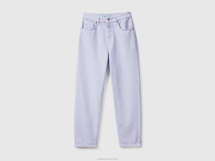 vrouwen Benetton lange momfit broek lavendel 4R624052