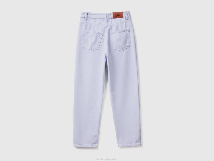 vrouwen Benetton lange momfit broek lavendel 4R624052