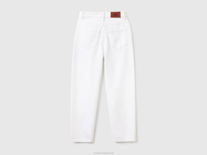 vrouwen Benetton lange momfit broek wit 4R62609