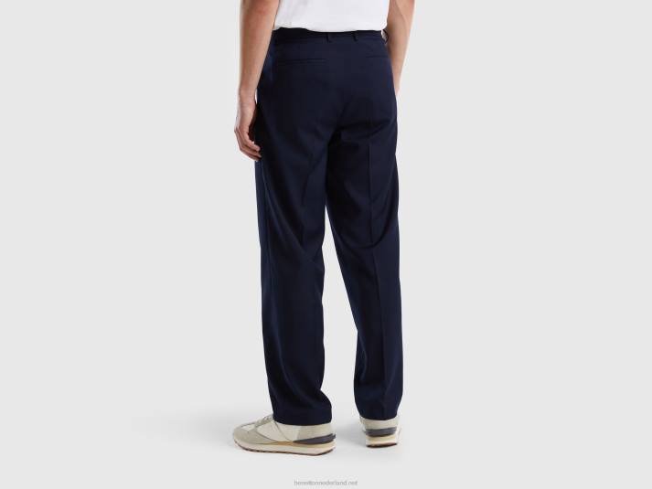 vrouwen Benetton losvallende wijde broek donkerblauw 4R624619