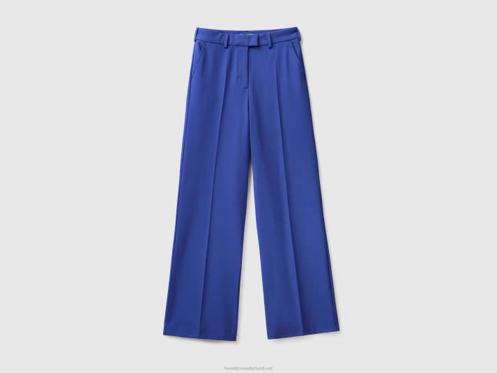 vrouwen Benetton zwierige broek met wijde pijpen helderblauw 4R62585