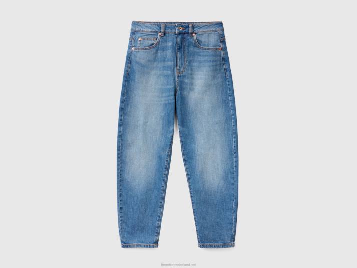 vrouwen Benetton Ballonfit jeans van 100% katoen blauw 4R624132