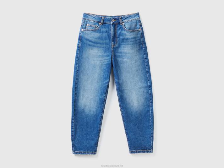 vrouwen Benetton Ballonfit jeans van 100% katoen blauw 4R624139