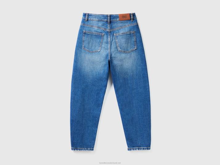 vrouwen Benetton Ballonfit jeans van 100% katoen blauw 4R624139