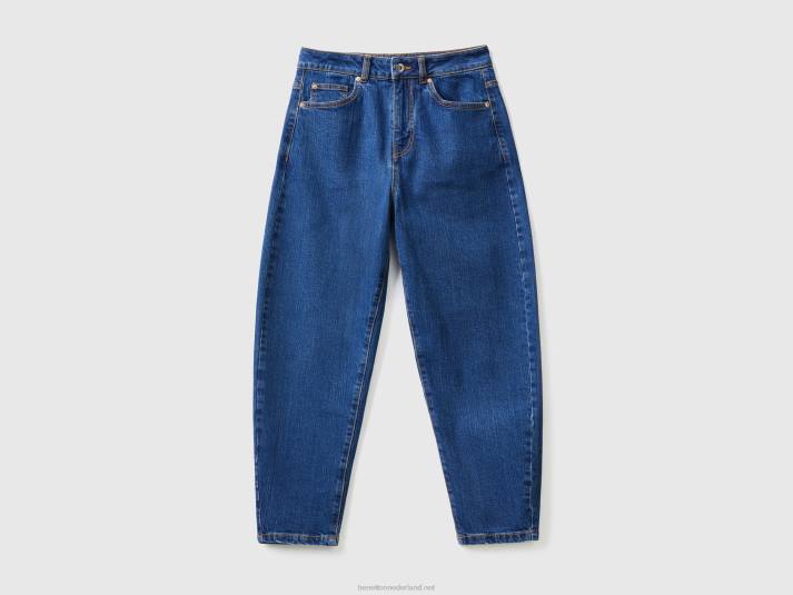 vrouwen Benetton Ballonfit jeans van 100% katoen blauw 4R624161