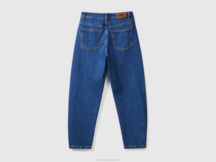 vrouwen Benetton Ballonfit jeans van 100% katoen blauw 4R624161