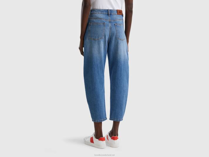 vrouwen Benetton Ballonfit jeans van 100% katoen blauw 4R62663