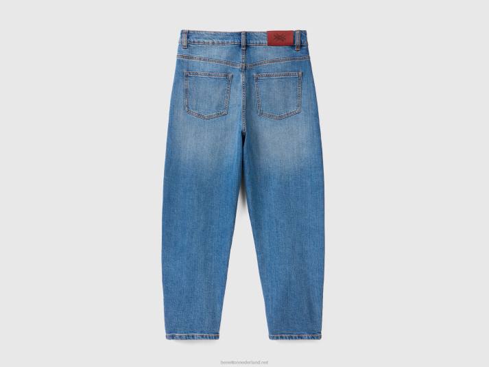 vrouwen Benetton Ballonfit jeans van 100% katoen blauw 4R62663