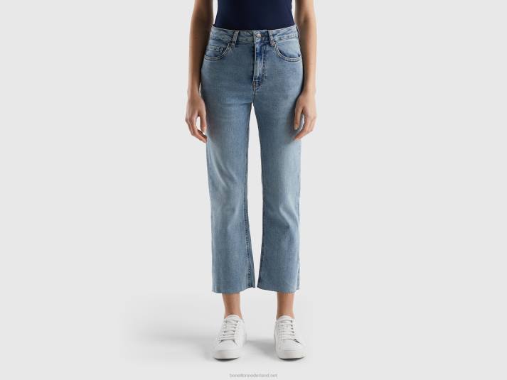 vrouwen Benetton cropped jeans met vijf zakken hemelsblauw 4R624131