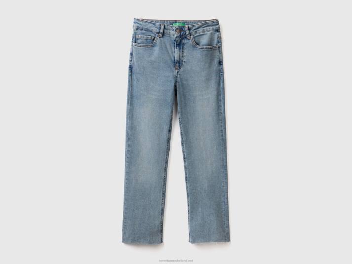 vrouwen Benetton cropped jeans met vijf zakken hemelsblauw 4R62669