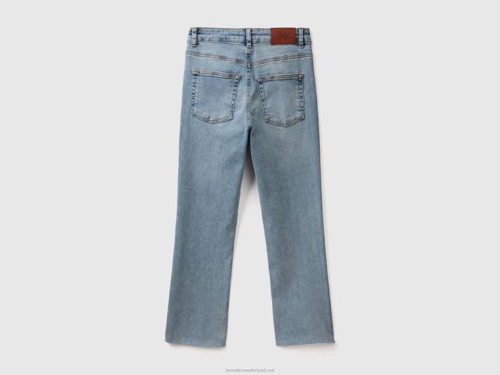 vrouwen Benetton cropped jeans met vijf zakken hemelsblauw 4R62669