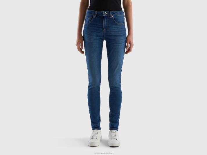 vrouwen Benetton skinny fit push-up jeans blauw 4R62683