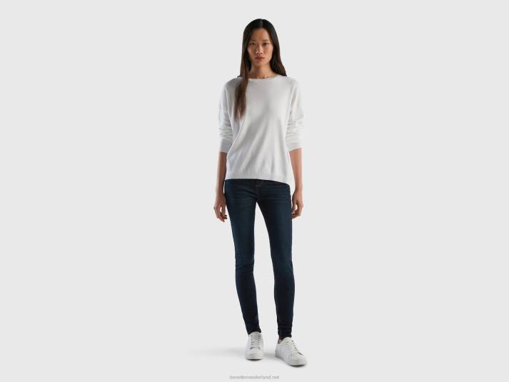 vrouwen Benetton skinny fit push-up jeans donkerblauw 4R62677