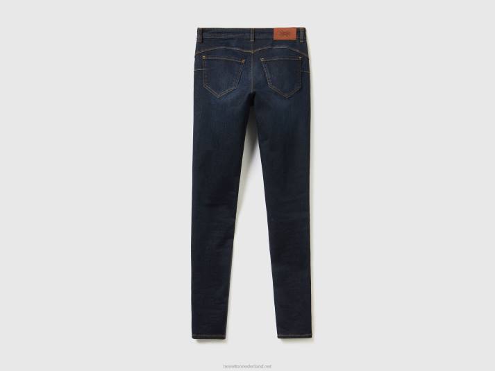 vrouwen Benetton skinny fit push-up jeans donkerblauw 4R62677