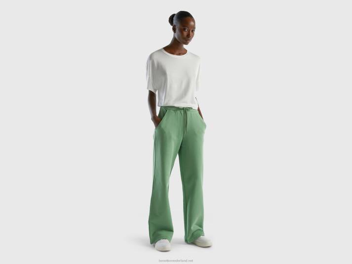 vrouwen Benetton hoog getailleerde joggingbroek groente 4R624076