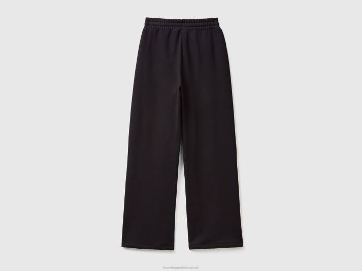 vrouwen Benetton hoog getailleerde joggingbroek zwart 4R62563