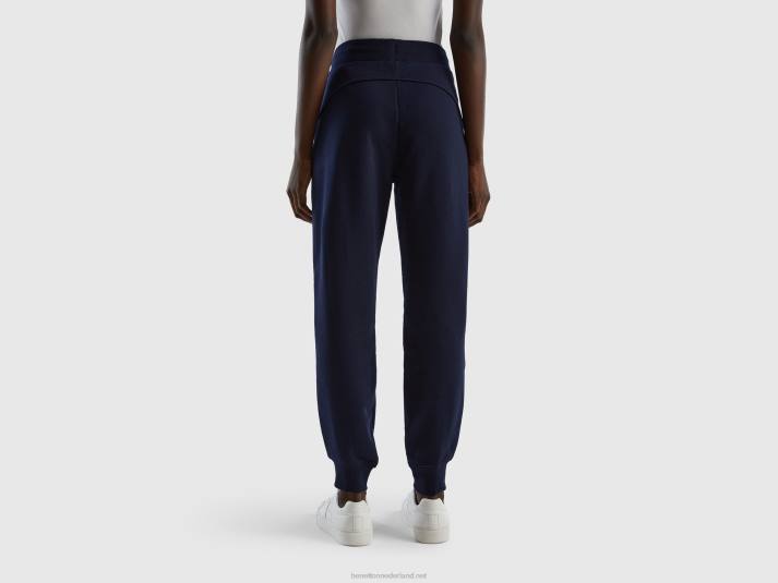 vrouwen Benetton joggingbroek met trekkoord donkerblauw 4R624122