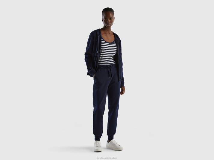 vrouwen Benetton joggingbroek met trekkoord donkerblauw 4R624122