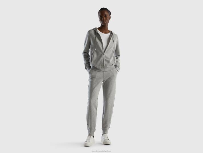 vrouwen Benetton joggingbroek met trekkoord lichtgrijs 4R624110