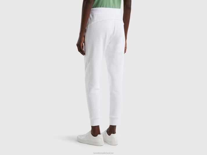 vrouwen Benetton joggingbroek met trekkoord wit 4R624102