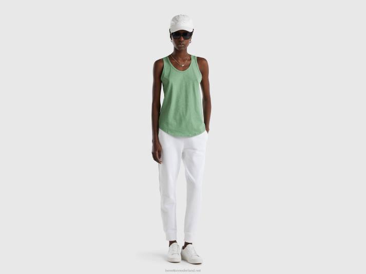vrouwen Benetton joggingbroek met trekkoord wit 4R62637