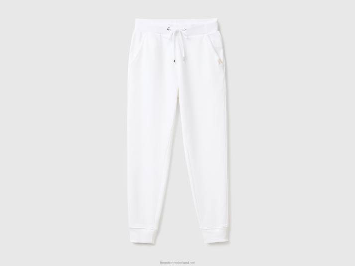 vrouwen Benetton joggingbroek met trekkoord wit 4R62637