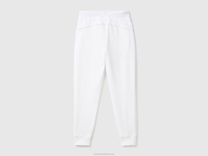 vrouwen Benetton joggingbroek met trekkoord wit 4R62637