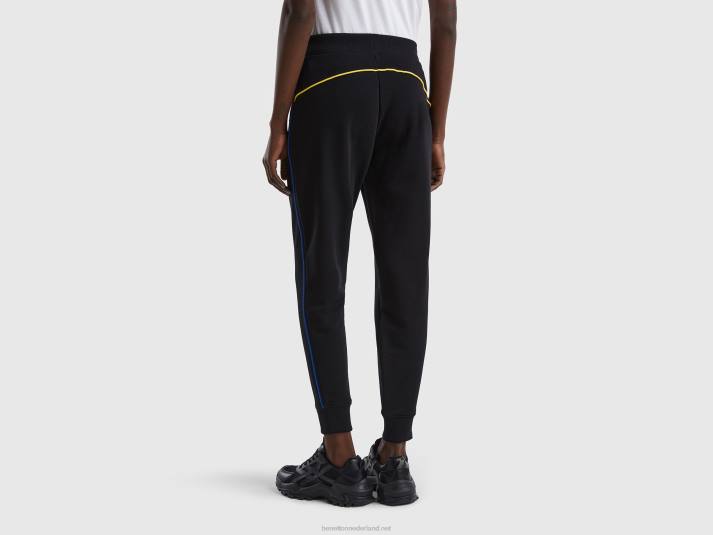 vrouwen Benetton joggingbroek met trekkoord zwart 4R624117