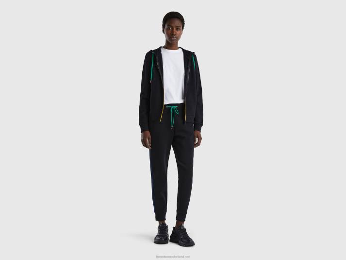 vrouwen Benetton joggingbroek met trekkoord zwart 4R624117