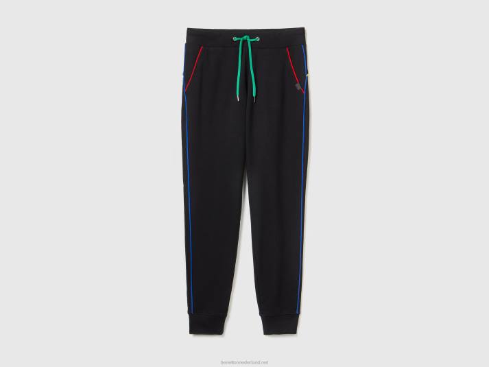 vrouwen Benetton joggingbroek met trekkoord zwart 4R624117