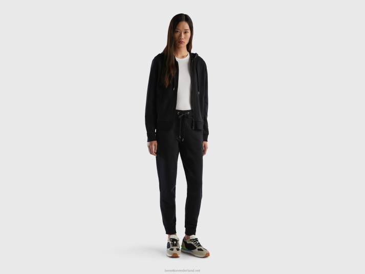 vrouwen Benetton joggingbroek met trekkoord zwart 4R624129