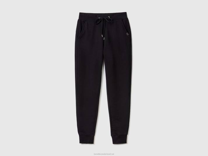 vrouwen Benetton joggingbroek met trekkoord zwart 4R624129