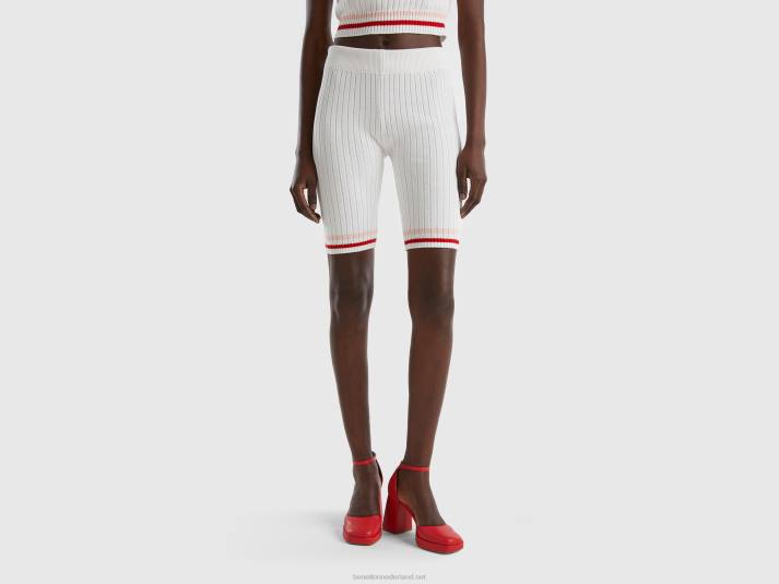 vrouwen Benetton witte fietsbroek wit 4R624059