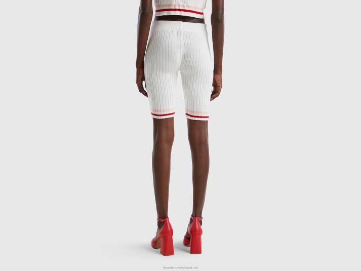 vrouwen Benetton witte fietsbroek wit 4R62604