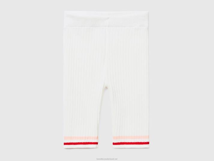 vrouwen Benetton witte fietsbroek wit 4R62604