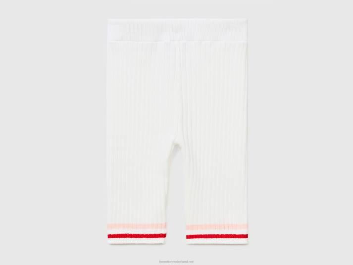 vrouwen Benetton witte fietsbroek wit 4R62604