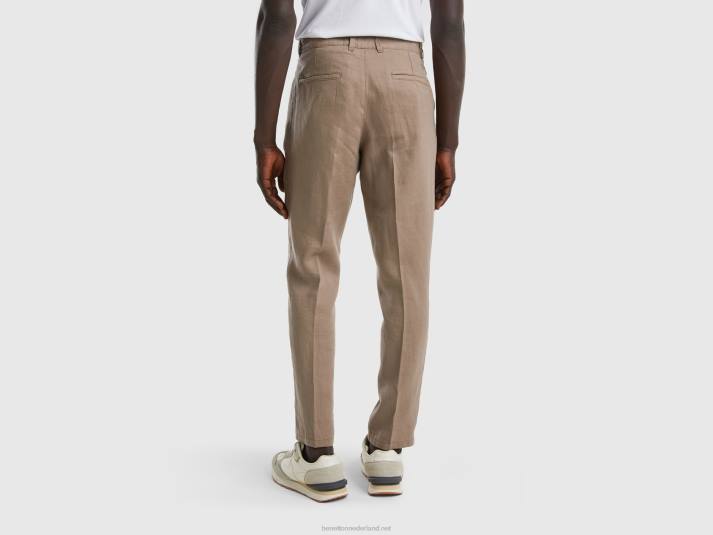 vrouwen Benetton chino van zuiver linnen duif grijs 4R621459