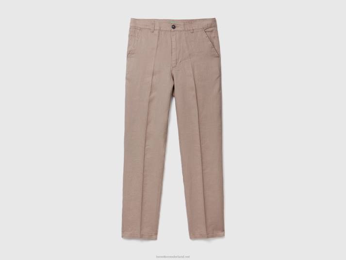 vrouwen Benetton chino van zuiver linnen duif grijs 4R621459