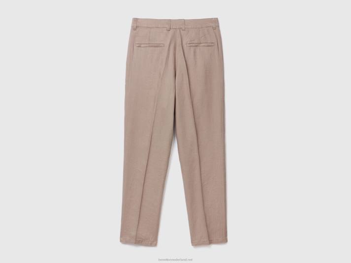 vrouwen Benetton chino van zuiver linnen duif grijs 4R621459