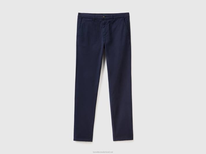 vrouwen Benetton donkerblauwe slim fit chino donkerblauw 4R624660