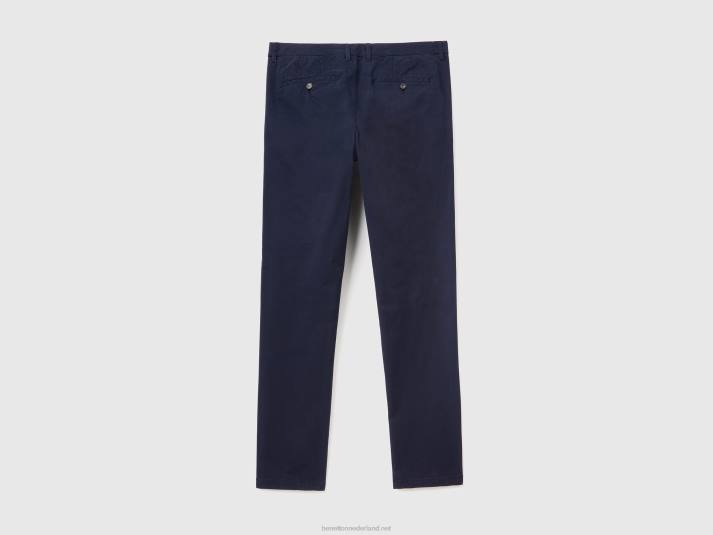 vrouwen Benetton donkerblauwe slim fit chino donkerblauw 4R624660