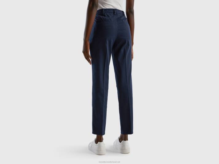 vrouwen Benetton donkerblauwe slim fit katoenen chino donkerblauw 4R624107