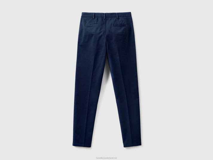vrouwen Benetton donkerblauwe slim fit katoenen chino donkerblauw 4R62647
