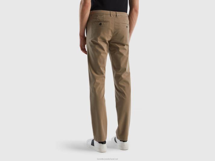 vrouwen Benetton duifgrijze slim fit chino duif grijs 4R621450