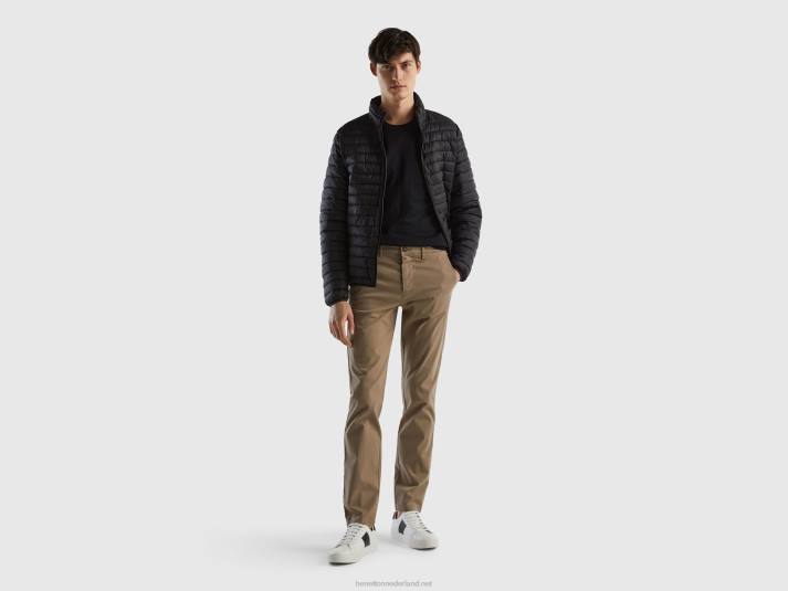 vrouwen Benetton duifgrijze slim fit chino duif grijs 4R621450