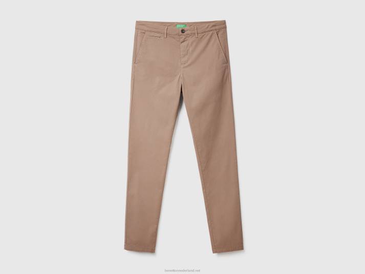 vrouwen Benetton duifgrijze slim fit chino duif grijs 4R621450