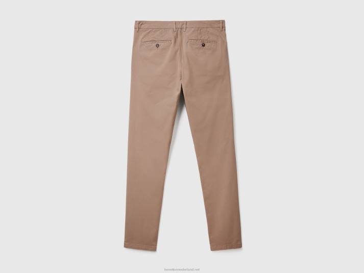 vrouwen Benetton duifgrijze slim fit chino duif grijs 4R621450