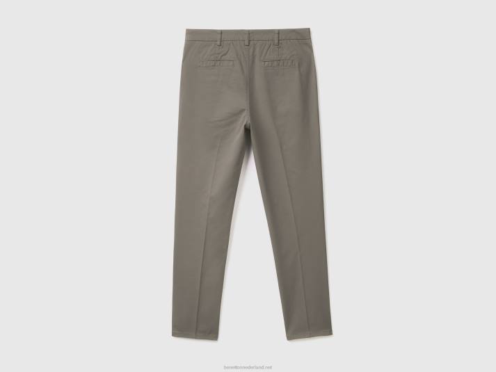 vrouwen Benetton grijze slim fit katoenen chino grijs 4R624119