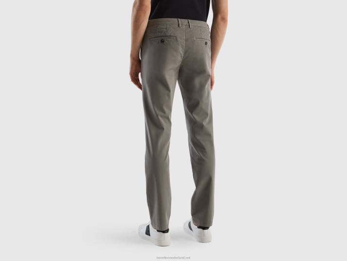 vrouwen Benetton grijze slimfit chino lichtgrijs 4R621466