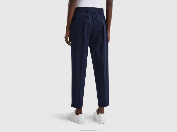 vrouwen Benetton joggingbroek van stretchkatoen donkerblauw 4R62648